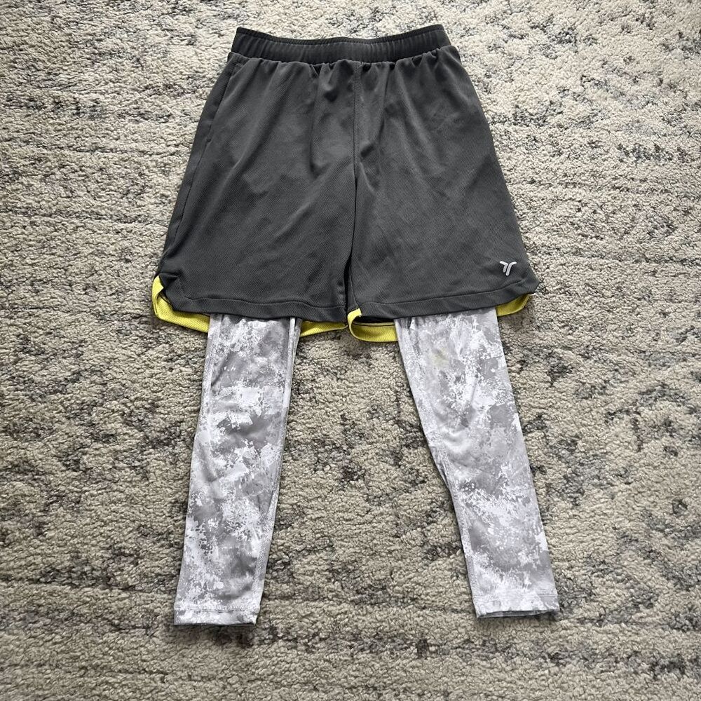 Old Navy Active 2-in-1 Shorts + Camo Leggings Kids L 10-12